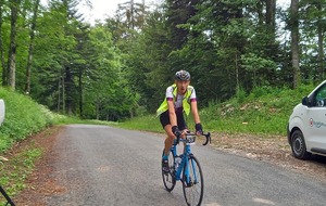 Arnaud au sommet du col de la Biche