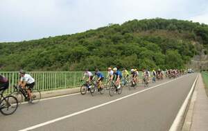 Traversée du lac de Vouglans par le pont de la Pyle